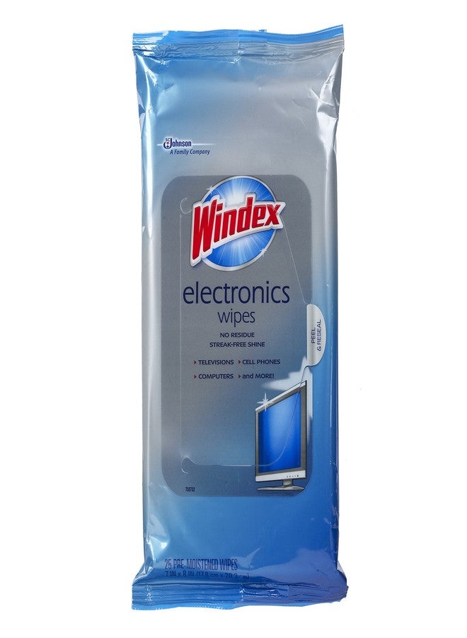 SC Johnson Windex Electronics Wipes, Pre-Moistened, Provides Streak-Free Shine, 25 Count (Pack of 3) - Image 2